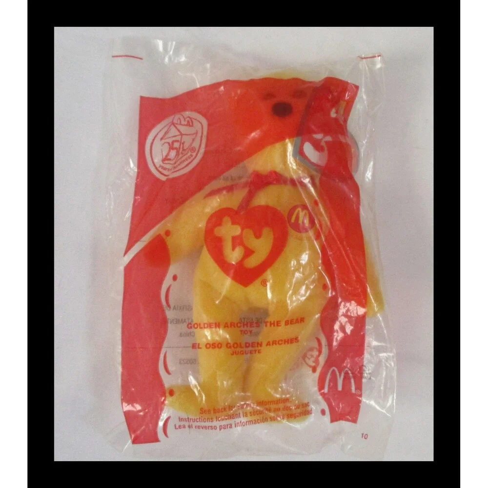 McDonald's Ty Teenie Beanie Golden Arches The Bear #4 2004 NEW